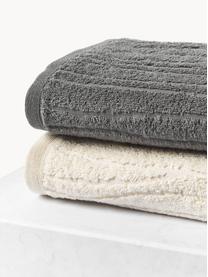 Set di asciugamani Audrina, varie misure, Grigio scuro, Set di 3 (asciugamano ospite, asciugamano e telo doccia)