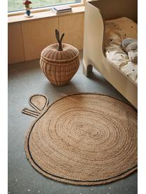 Ręcznie wykonany kosz do przechowywania z rattanu Apple, Rattan, Beżowy, taupe, Ø 37 x W 52 cm