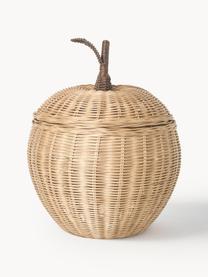 Handgefertigter Aufbewahrungskorb Apple aus Rattan, Rattan, Beige, Taupe, Ø 37 x H 52 cm