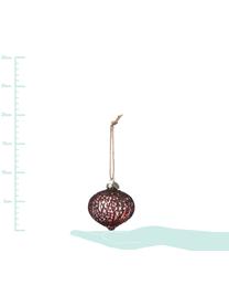 Weihnachtskugeln Charity Ø 8 cm, 2 Stück, Dunkelrot, Ø 8 cm