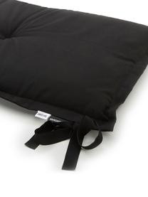 Coussin pour banc noir Panama, Noir