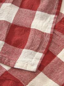 Nappe coton Ester, 100 % coton, Rouge, blanc, damier, Pour 6 à 10 pers. (larg. 145 x long. 250 cm)