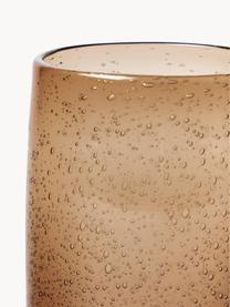 Ručně vyrobené sklenice se vzduchovými bublinami Bari, 6 ks, Sklo, Hnědá, Ø 7 cm, V 11 cm, 330 ml