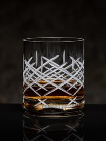 Bicchiere whisky con motivo strutturato Cub 6 pz, Vetro, Trasparente, Ø 10 x Alt. 10 cm, 320 ml