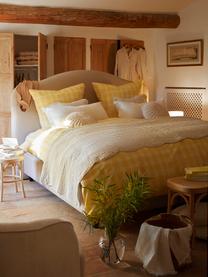 Biancheria da letto di design di Candice Gray in cotone percalle Milène, Tonalità gialle, a scacchi, 155 x 200 cm + 1 federa 50 x 80 cm