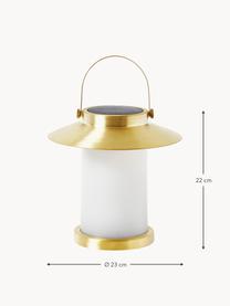 Přenosná stmívatelná venkovní stolní lampa, Zlatá, bílá, Ø 23 cm, V 22 cm