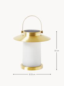 Solarna lampa zewnętrzna Brass, Odcienie złotego, Ø 23 x W 22 cm