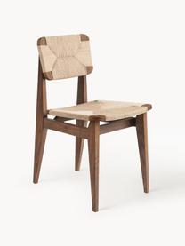 Drevená stolička z orechového dreva C-Chair, Americký orech, svetlobéžová, Š 41 x H 53 cm