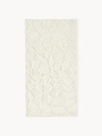 Handgetufteter Wollteppich Rory mit Hoch-Tief-Struktur, Flor: 100 % Wolle, Cremeweiß, B 160 x L 230 cm (Größe M)