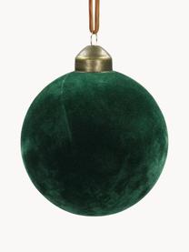 Bolas de Navidad de terciopelo Velvet, 6 uds., Verde pino, Ø 8 cm