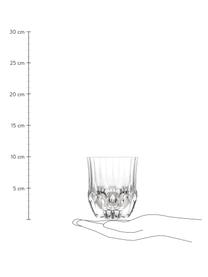 Kristallen glazen Adagio met reliëf, 6 stuks, Kristalglas, Transparant, Ø 9 x H 10 cm. 350 ml