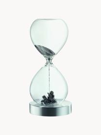 Reloj de arena Lala, Aluminio recubierto, vidrio, Acero inoxidable, transparente, Ø 8 x Al 16 cm