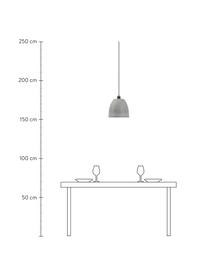 Kleine Pendelleuchte Malaga aus Beton, Lampenschirm: Beton, Grau, Ø 28 x H 24 cm