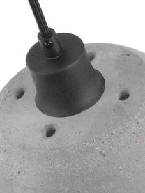 Lámpara de techo pequeña de cemento Malaga, Pantalla: cemento, Cable: cubierto en tela, Gris, Ø 28 x Al 24 cm