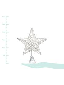 Decoración para punta del árbol Star, Hierro, Blanco, L 20 x Al 23 cm