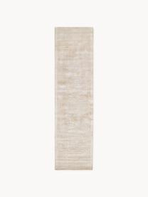 Ručne tkaný behúň z viskózy Jane, Svetlobéžová, Š 80 x D 300 cm