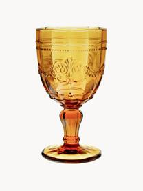 Copas de vino con relieves Syrah, 6 uds., Vidrio, Multicolor transparente, Ø 9 x Al 15 cm