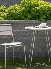Mesa de jardín de metal Bacong, Acero reciclado, recubierto, Beige claro, Ø 60 x Al 74 cm
