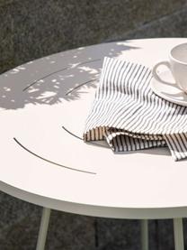 Zahradní kovový stůl Bacong, 99 % recyklovaná potažená ocel, Světle béžová, Ø 60 cm, V 74 cm