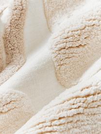 Povlak na polštář se zdobením Coraline, 100 % bavlna, Světle béžová, krémově bílá, Š 45 cm, D 45 cm
