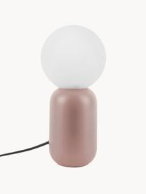 Kleine Tischlampe Gala aus Opalglas, Lampenschirm: Opalglas, Lampenfuß: Metall, beschichtet, Rosa, Weiß, Ø 15 x H 32 cm