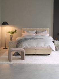 Letto Boxspring Premium Lacey, Materasso: a molle insacchettate a 7, Piedini: legno di faggio massiccio, Beige, 200 x 200