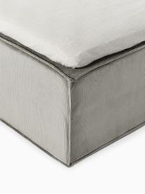 Lit à sommier tapissier en velours côtelé Lennon, Velours côtelé gris, larg. 140 x long. 200 cm, indice de fermeté 2