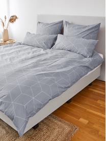 Funda de almohada de algodón Lynn, 45 x 110 cm, Gris estampado, An 45 x L 110 cm