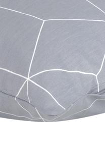 Funda de almohada de algodón Lynn, 45 x 110 cm, Gris estampado, An 45 x L 110 cm