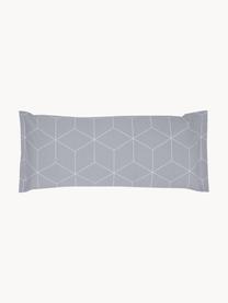 Funda de almohada de algodón Lynn, 45 x 110 cm, Gris estampado, An 45 x L 110 cm