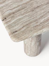 Marmor-Couchtisch Mabel, Marmor, Beige, marmoriert, B 100 x T 50 cm