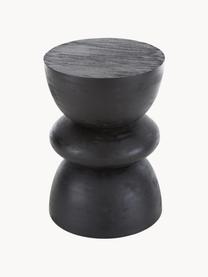 Table d'appoint ronde bois de manguier Benno, Manguier massif, laqué, Bois de manguier noir laqué, Ø 35 x haut. 50 cm