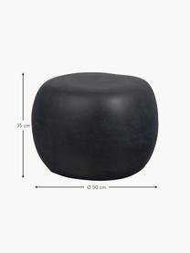 Garten-Couchtisch Pebble in organischer Form, Tonfaser, Anthrazit, Beton-Optik, Ø 50 x H 35 cm