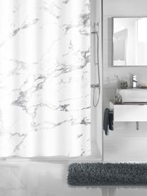 Cortina de baño Marble, 100% poliéster
Repelente al agua, no impermeable, Blanco, tonos grises, An 180 x L 200 cm