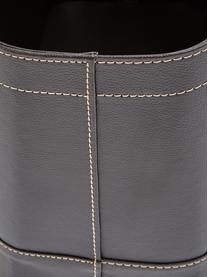 Porte-revues en cuir synthétique Ready, Brun, beige, couleur argentée, larg. 40 x haut. 45 cm