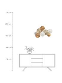 Decorazione da parete in metallo verniciato Geisha, Metallo rivestito, Dorato, ottonato, bianco, Larg. 101 x Alt. 51 cm