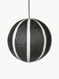 Palline di Natale Sphere, Ø 12 cm, 3 pz, Polpa di cotone, Nero, bianco, Ø 12 cm