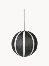 Palline di Natale Sphere, Ø 12 cm, 3 pz, Polpa di cotone, Nero, bianco, Ø 12 cm