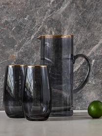 Karaf Chloe 1,6 L, Glas, Grijsblauw, H 25 cm, 1.6 L