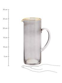 Karaf Chloe 1,6 L, Glas, Grijsblauw, H 25 cm, 1.6 L