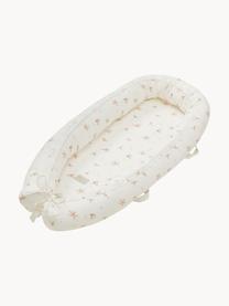 Kokon niemowlęcy z bawełny organicznej Wildflower, Tapicerka: 100% bawełna organiczna z, Odcienie kremowego, blady różowy, we wzór, S 47 x W 14 cm