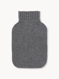 Wärmflasche Cashmere, Bezug: 80 % Recycelter Kaschmir , Dunkelgrau, B 19 x L 30 cm