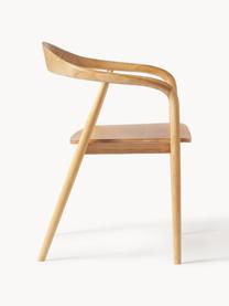 Chaise en bois à accoudoirs Angelina, Bois de frêne laqué
Contreplaqué laqué

Ce produit est fabriqué à partir de bois certifié FSC® issu du développement durable, Frêne clair, larg. 57 x haut. 80 cm