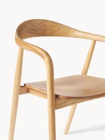 Houten fauteuil Angelina, Gelakt essenhout
Multiplex, gelakt

Dit product is gemaakt van duurzaam geproduceerd, FSC®-gecertificeerd hout., Licht essenhout, B 57 x H 80 cm