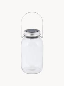 Lantaarn Bianca, Houder: glas, Deksel: verzinkt metaal, Transparant, zilverkleurig, Ø 10 x H 18 cm