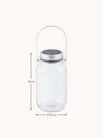 Lantaarn Bianca, Lampenkap: glas, Transparant, zilverkleurig, Ø 10 x H 18 cm