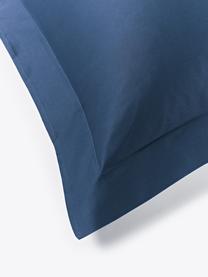 Funda nórdica de satén Premium, Azul oscuro, Cama 90 cm (155 x 200 cm)