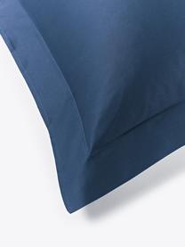 Funda nórdica de satén Premium, Azul oscuro, Cama 90 cm (155 x 220 cm)