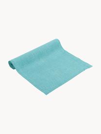 Chemin de table Riva, 55 % coton, 45 % polyester, Turquoise, larg. 40 x long. 145 cm