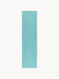 Chemin de table Riva, 55 % coton, 45 % polyester, Turquoise, larg. 40 x long. 145 cm